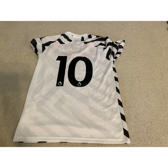 NWOT Manchester United Official 2020 2021 3rd Jersey 40312 Zebra Shirt (S) - Picture 2 of 4
